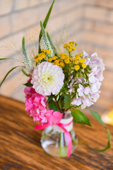floral arrangement for interior decoration, table setting for a wedding or to create a home...