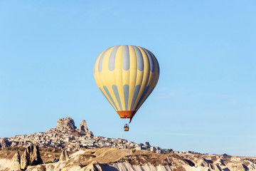 air balloon in blue sky in  Cappadocia