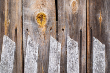 wooden fence and knot