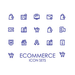 Ecommerce icon Sets Outline Vector