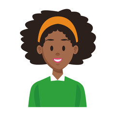 Woman profile cartoon