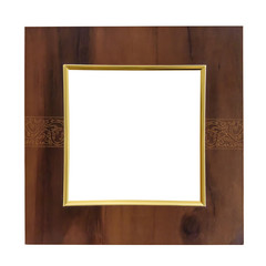 Square wooden decorative picture frame