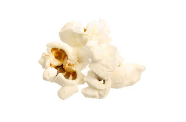 Popcorn isolated on a white background. Full depth of field