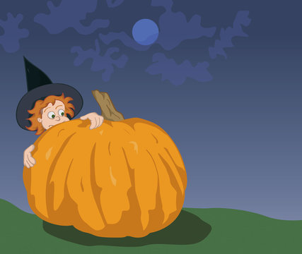 Halloween Pumpkin Witch