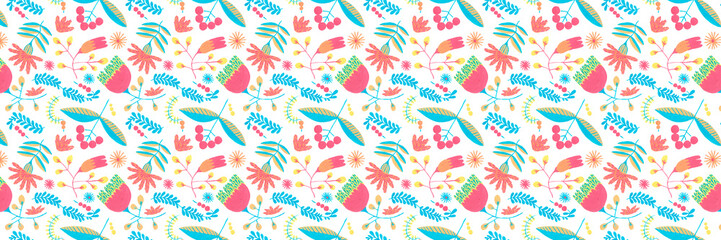 Christmas pattern with holiday herbal background. Holiday herbal seamless pattern with gouache floral illustrations, Christmas background, boho texture.