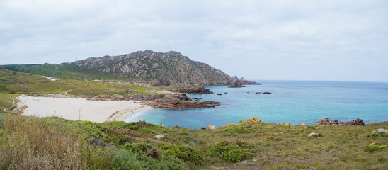 Región del Cabo Vilan en la costa de la Muerte , Camariñas, en la provincia de La Coruña. Verano de 218
