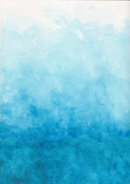 Abstract Blue Watercolor Background