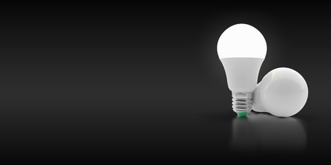 LED light bulb on an isolated background