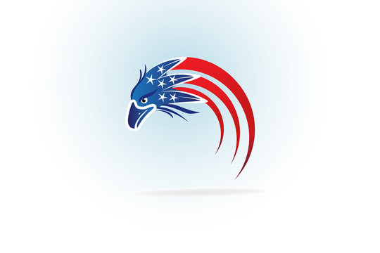 Independence Day Eagle Flag symbol logo