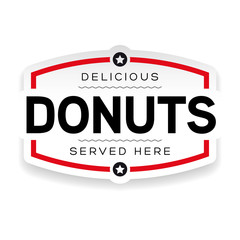 Donuts label sign vintage