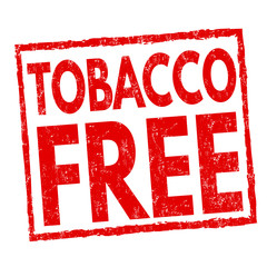 Tobacco free sign or stamp