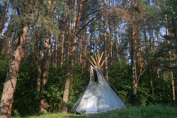 tent in forest