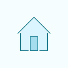 Obraz premium house 2 colored line icon. Simple colored element illustration. house outline symbol design from web icons set