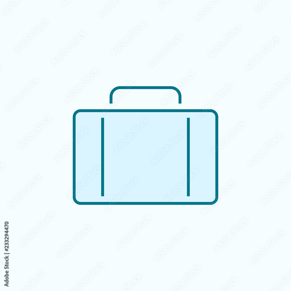 Poster suitcase 2 colored line icon. simple colored element illustration. suitcase outline symbol design fr
