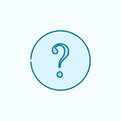 question mark 2 colored line icon. Simple colored element illustration. question mark outline symbol design from web icons set