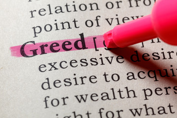 definition of greed