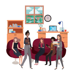 group of people business in the work office