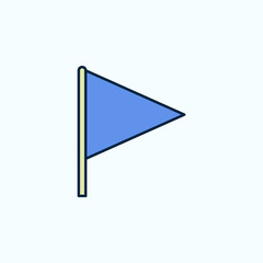 Flag flag 2 colored line icon. Simple colored element illustration. Flag outline symbol design from flags set