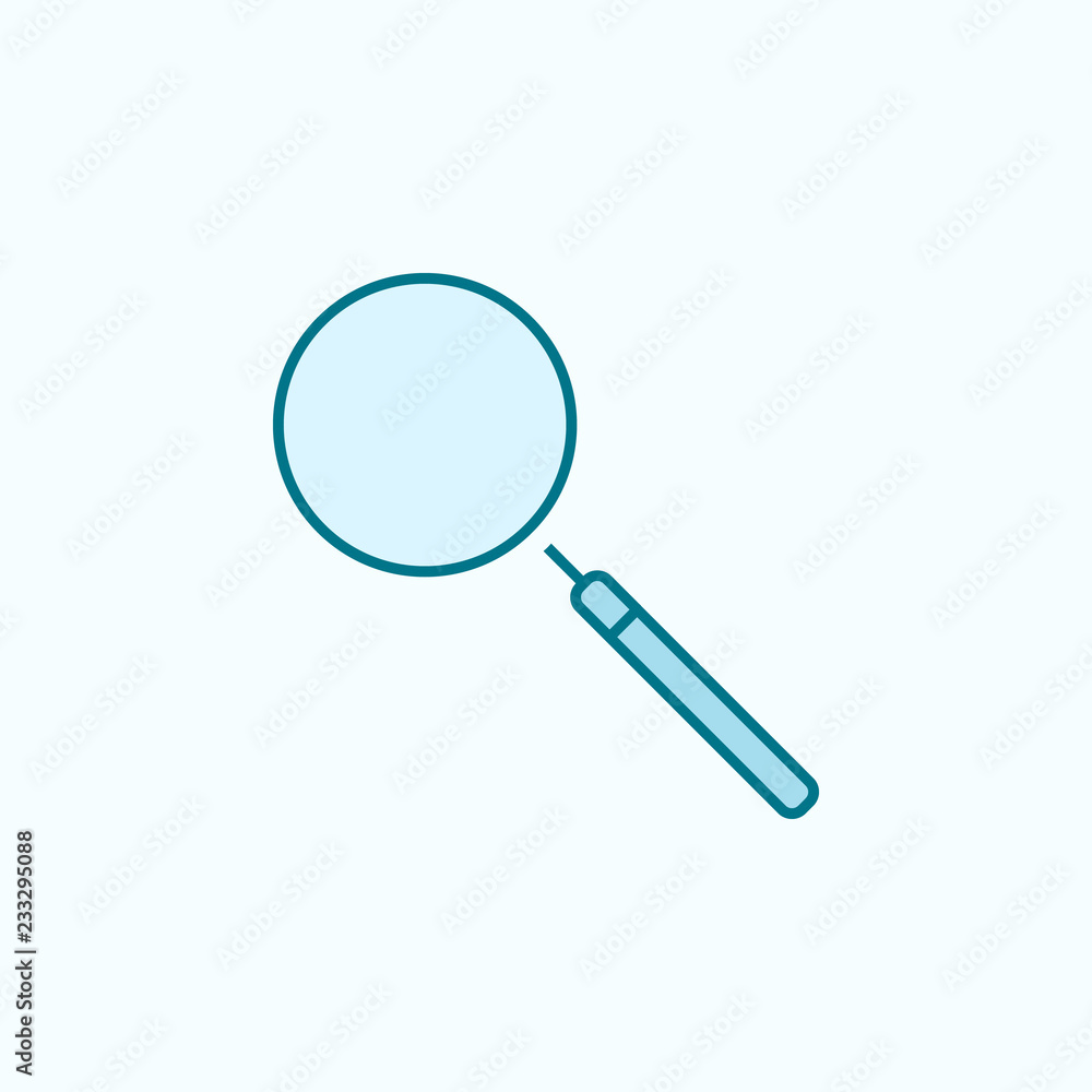 Poster loupe 2 colored line icon. simple colored element illustration. loupe outline symbol design from sci