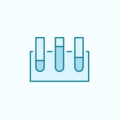 test tube 2 colored line icon. Simple colored element illustration. test tube outline symbol design from Scientifics study set