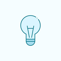 light bulb 2 colored line icon. Simple colored element illustration. light bulb outline symbol design from Scientifics study set