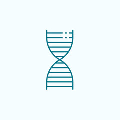 dna 2 colored line icon. Simple colored element illustration. dna outline symbol design from Scientifics study set