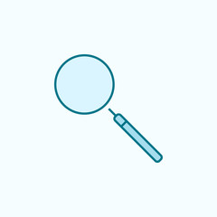loupe 2 colored line icon. Simple colored element illustration. loupe outline symbol design from Scientifics study set