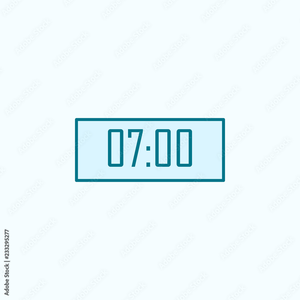 Poster alarm 2 colored line icon. simple colored element illustration. alarm outline symbol design from sci