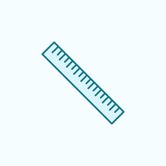 ruler 2 colored line icon. Simple colored element illustration. ruler outline symbol design from Scientifics study set