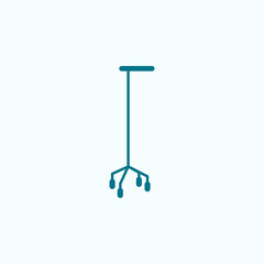 crutch 2 colored line icon. Simple colored element illustration. crutch outline symbol design from disabled set