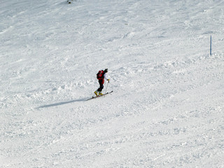 Skiwanderer auf dem Weg zur Zehnerkarspitze 