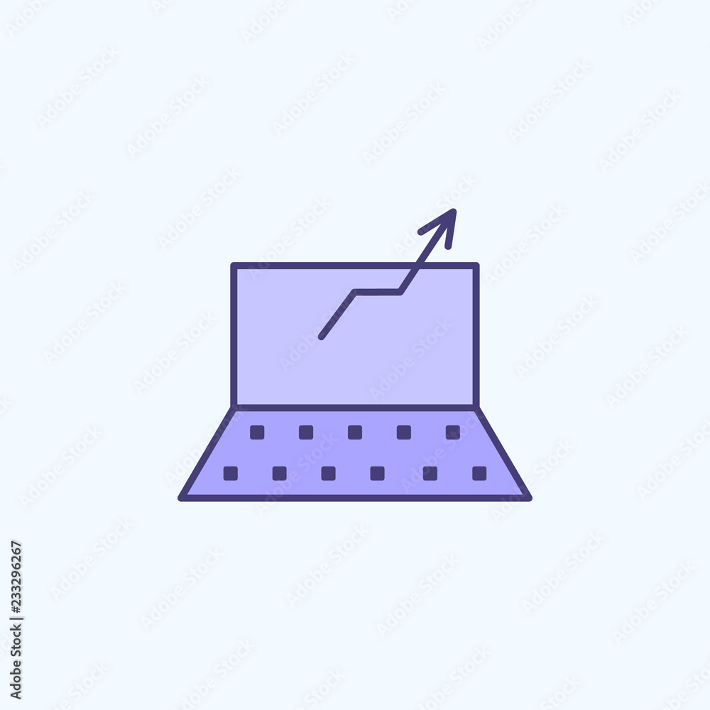 Poster e-business 2 colored line icon. simple colored element illustration. e-business outline symbol desig
