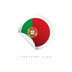 Fototapeta premium Portugal Label Flags Vector Template Design Illustration