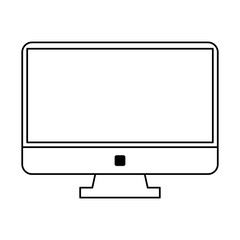 Blank computer screen in black and white
