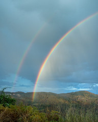 rainbow over the lake