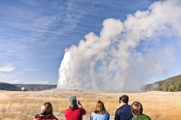 watching old faithful