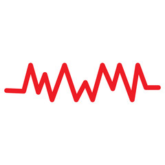 Isolated red cardiogram line. Vector illustration design