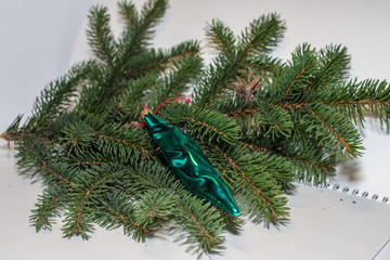 Interior of beautiful living room decorated for Christmas