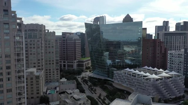 Aerial of Downtown Dallas, Texas, 2018
