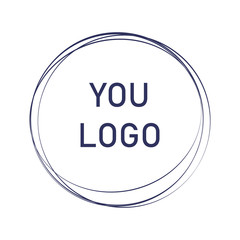 elegant logo circles. fashion logo design. abstract circle line shape illustration. Hand drawn circle shape. Label, design element, frame.