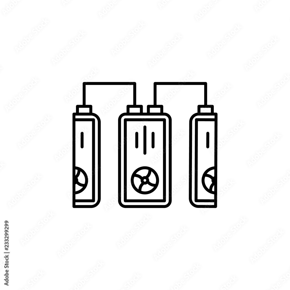 Poster crypto farm icon. element of crypto currency icon. thin line icon for website design and development