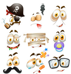 Set of facial expression