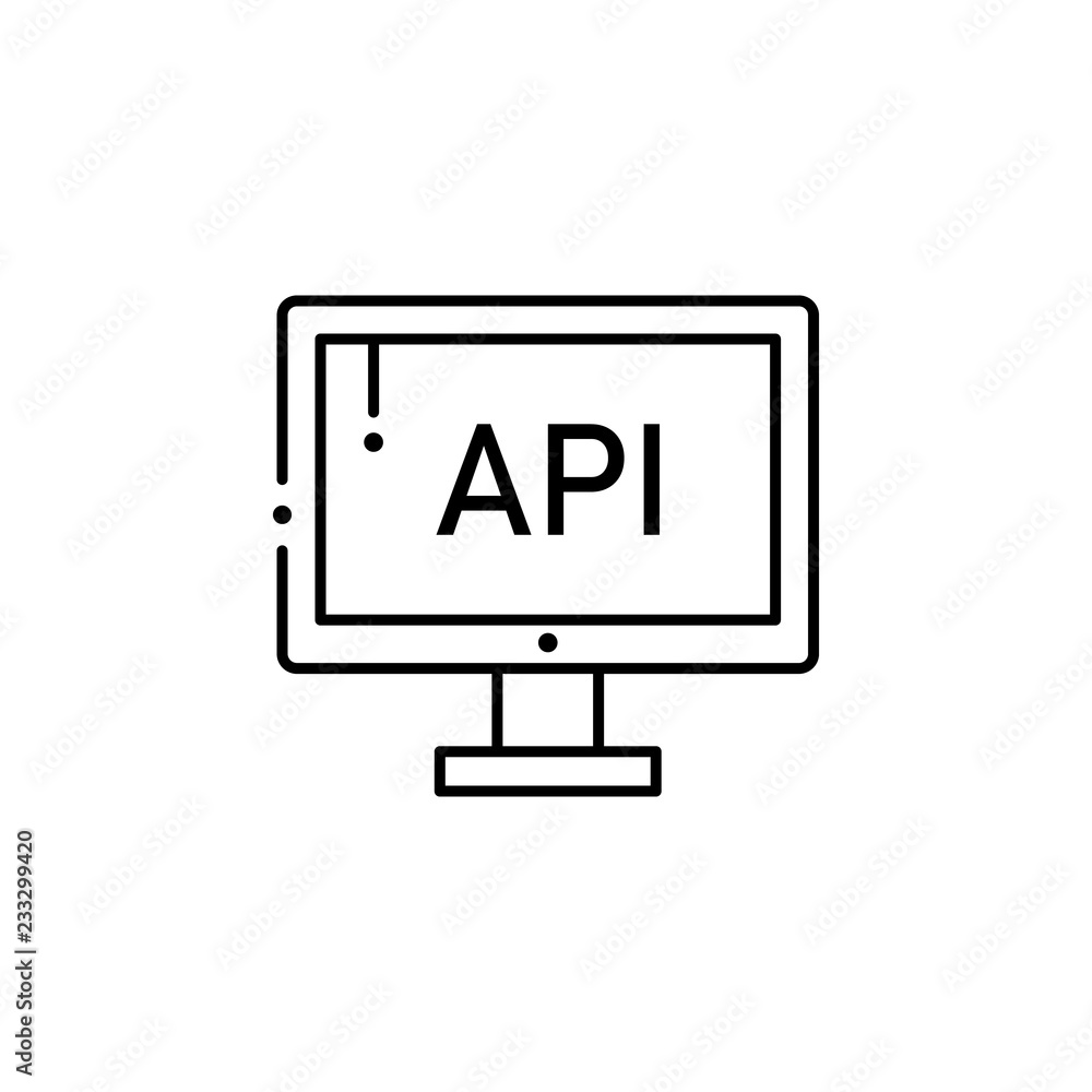 Poster api, internet technology icon. element of internet technology icon for mobile concept and web apps. 