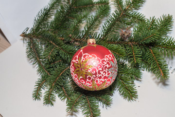 Interior of beautiful living room decorated for Christmas
