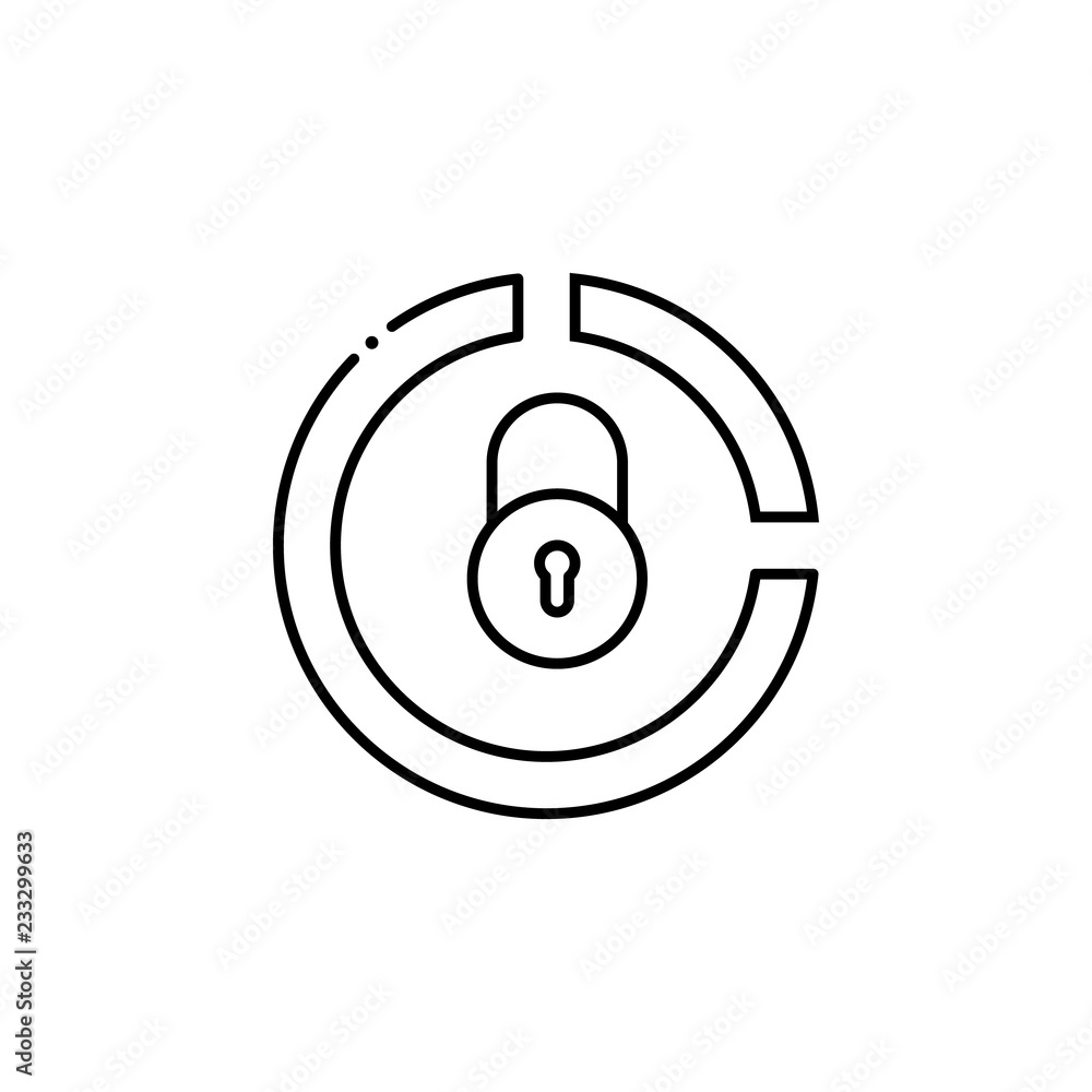 Poster padlock, internet technology icon. element of internet technology icon for mobile concept and web ap