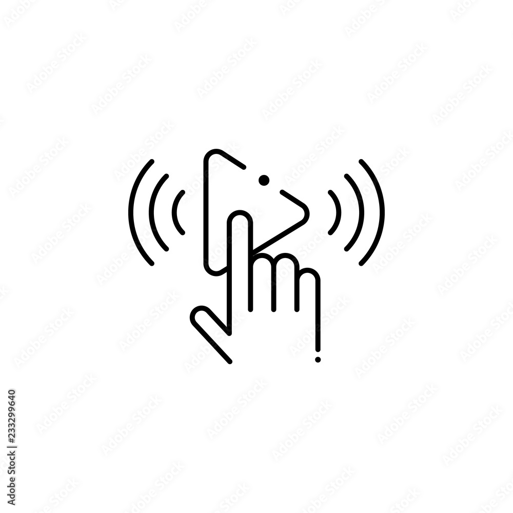 Poster play button, internet technology icon. element of internet technology icon for mobile concept and we
