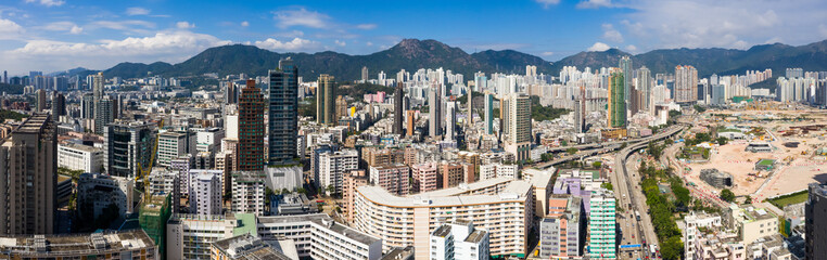panoramic view of Kowloon side