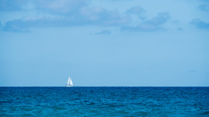 Mar con velero