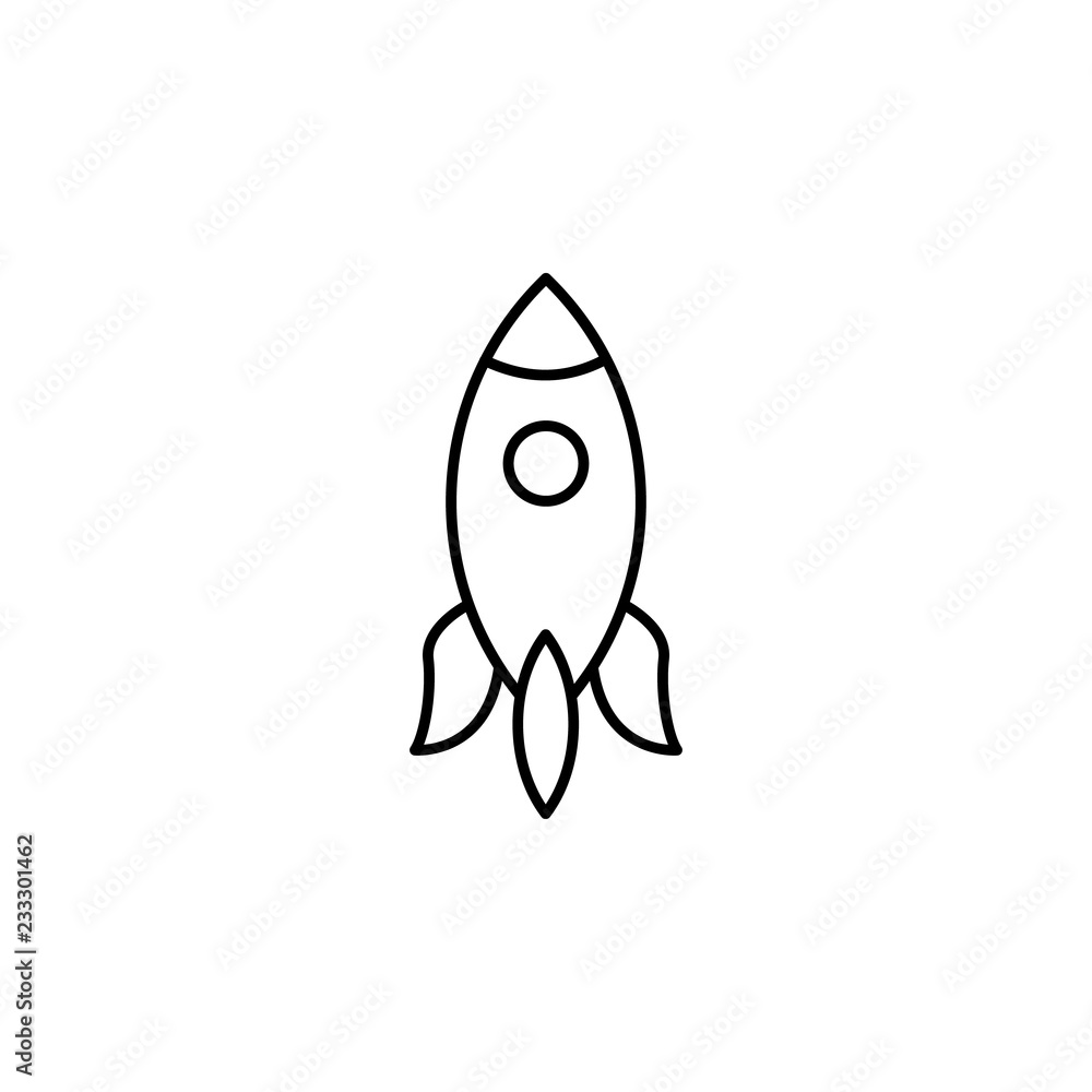Poster booster, rocket, startup icon. element of technology icon for mobile concept and web apps. thin line
