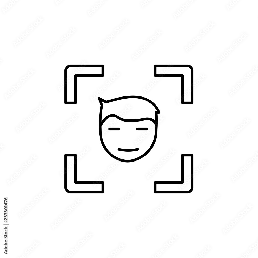 Aufkleber business target, focus person icon. element of technology icon for mobile concept and web apps. thin
